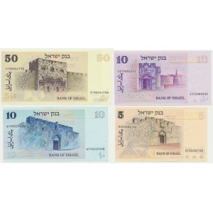 Israel, lot 5-50 Pounds 1973-78 (4 pcs.)