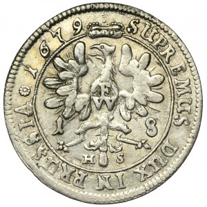 Germany, Brandenburg-Prussia, Frederic Wilhelm, 1/4 THaler Konigsberg 1679 HS