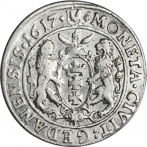 Sigismund III Vasa, 1/4 Thaler Danzig 1617 - PRVS:⠛ - RARE