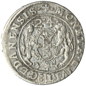 Sigismund III Vasa, 1/4 Thaler Danzig 1624/3 - PR•