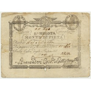 Italie, Monte di Pieta, 60 bajocchi 1798