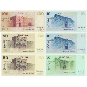 Israel, lot 5-10 Szeqeli 1978-79 (6 pcs.)