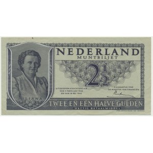 Netherlands, 2 and 1/2 Gulden 1945