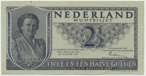 Netherlands, 2 and 1/2 Gulden 1945
