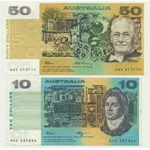 Australia, lot 10-50 Dollars (1989-94)(2 pcs.)