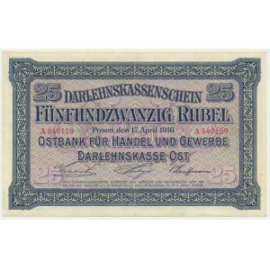 Posen, 25 Rubles 1916 - A