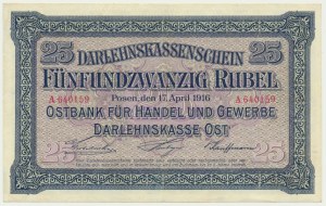Posen, 25 Rubles 1916 - A