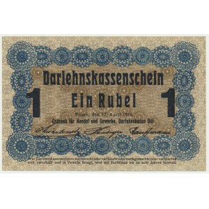 Poznań, 1 rouble 1916 - clause courte (P3d) -