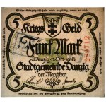 Danzig, 5 Mark 1918 - no watermark -