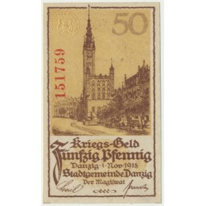 Danzig, 50 Pfennig 1918