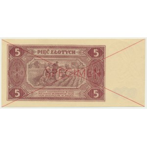 5 złotych 1948 - SPECIMEN - AL -