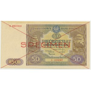 50 zloty 1946 - SPECIMEN - A -.