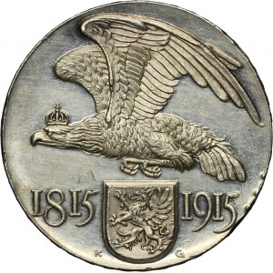 Poméranie, médaille pour le 100e anniversaire du rattachement de la Poméranie occidentale à la Prusse 1915
