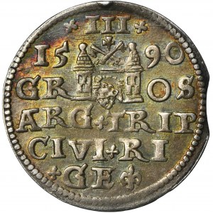 Sigismund III Vasa, 3 Groschen Riga 1590