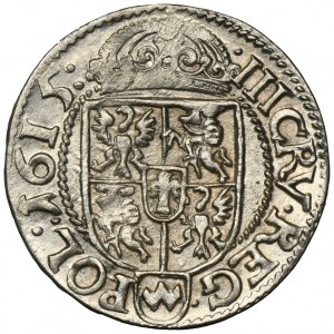 Žigmund III Vasa, 3 Kruciera Krakov 1615 - POL