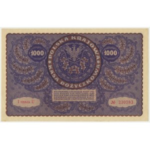 1.000 marek 1919 - I Serja U -