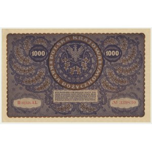 1.000 marek 1919 - III Serja AL - szeroka numeracja