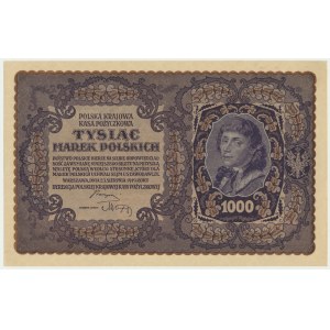 1.000 marek 1919 - III Serja AF - szeroka numeracja