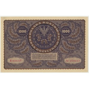 1,000 marks 1919 - III Series AF - wide numbering