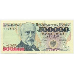 500.000 złotych 1993 - A - pierwsza seria - RZADKA