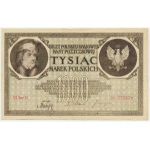 1.000 marek 1919 - III Ser.C - Fałszerstwo z epoki - NIEWYŁAPANE