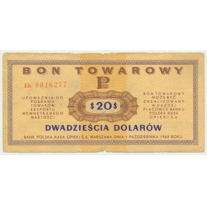 Pewex, 20 dolarów 1969 - Eh - rzadszy wariant