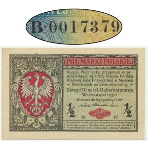 1/2 marki 1916 - Generał - niski numer