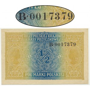 1/2 marki 1916 - Generał - niski numer