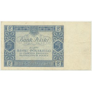5 gold 1930 - Ser.Y - rare single letter series