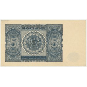 5 złotych 1946 - niebiesko-szara odmiana