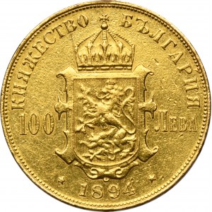 Bułgaria, Ferdynand I, 100 Leva Kremnica 1894 KB