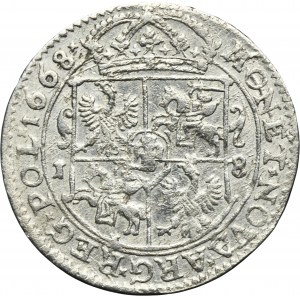 John II Casimir, 1/4 Thaler Bromberg 1668 TLB