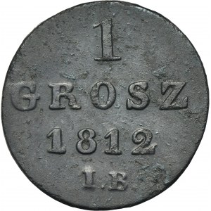 Duchy of Warsaw, 1 groschen Warsaw 1812 IB