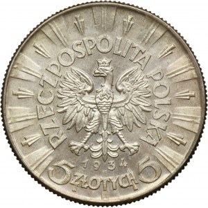 Piłsudski, 5 złotych 1934