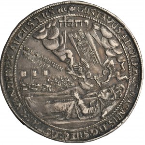 Pomerania, Swedish rule, Gustav II Adolf, 1/2 Posthumous Thaler Wolgast 1634 - RARE