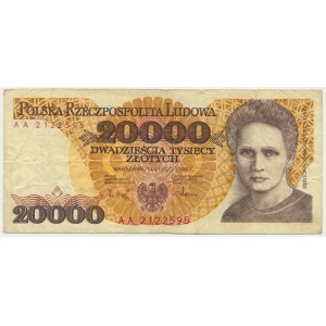 20,000 zl 1989 - AA -.