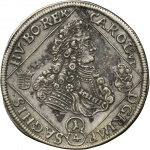 Austria, Karl VI, 1/4 Thaler Nagybánya 1721 NB
