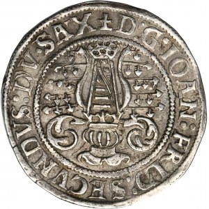 Niemcy, Saksonia Alt-Gotha, Jan Fryderyk II, 1/4 Talara Saalfeld 1558 - BARDZO RZADKIE