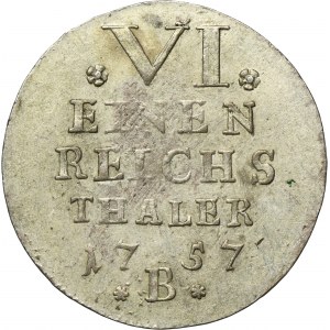 Germany, Brandenburg-Bayreuth, Friedrich III, 1/6 Talara Bayreuth 1757