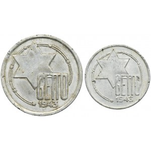 Set, Ghetto Litzmannstadt, 5 and 10 mark 1943 (2 pcs.)