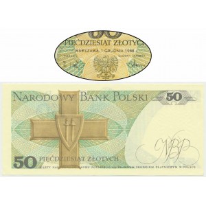 50 złotych 1988 - GZ - destrukt