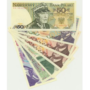 Zestaw, 50-100.000 złotych 1976-93 (7 szt.)