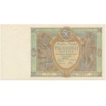 50 zloty 1929 - Ser. B.D. - rarer variety with a dot
