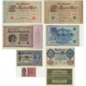Zestaw banknotów niemieckojęzycznych (8 szt.)