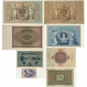 Zestaw banknotów niemieckojęzycznych (8 szt.)