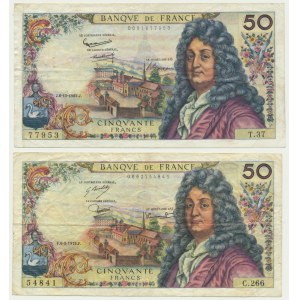 France, 50 Francs 1962-75 - J. Racine (2 pcs.)