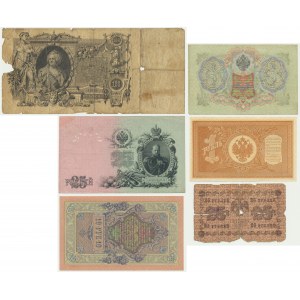 Russie, série de 1-100 roubles 1898 - (1915)(6 pièces).