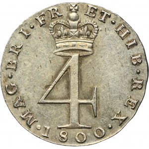 Wielka Brytania, Jerzy III, 4 Pensy Londyn 1800