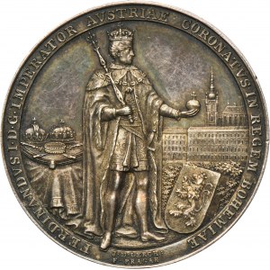 Austria, Ferdynand I, Medal koronacyjny na króla Czech 1836