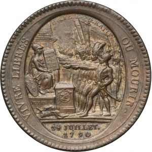 France, Token 5 Sols 1792 Monneron Freres